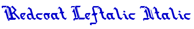 Redcoat Leftalic Italic шрифт